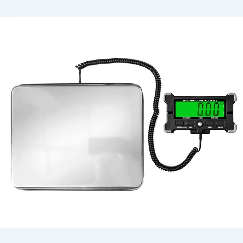 Imagem -04 - Balança Postal Eletrônica 120kg 10g 440lbs 0.05kg Display Lcd Portátil Expresso Armazém Transporte Escalas Backlight Aço Inoxidável
