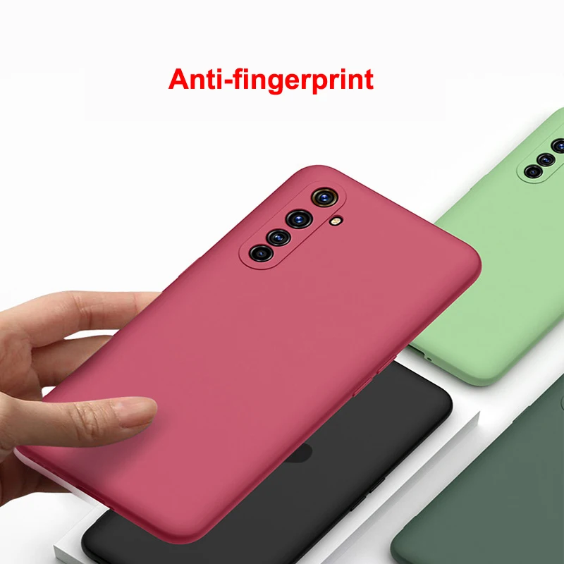 for OPPO Realme 8 Pro 7 X7 Pro 6 6S X50 Find X3 Lite X2 5i Reno 5 4Z Ace2 Case Liquid Silicon Protect Camera Soft Cover Funda