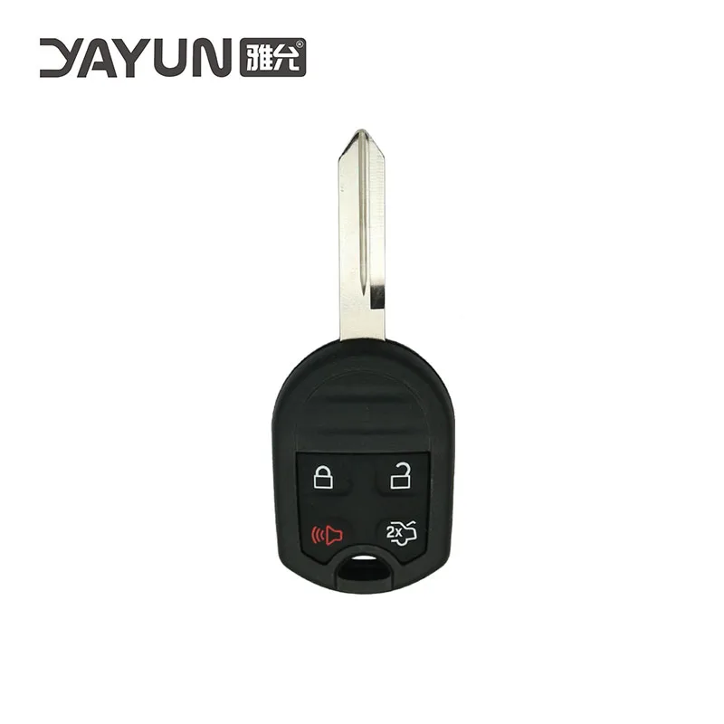 

YAYUN ForFordLincoln 3+1 Buttons Uncut H75 Key blank blade With Battery Connerctor Remote Transponder Car Key Shell Case