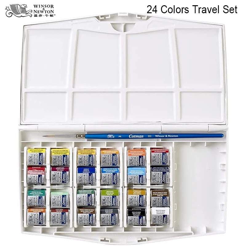 

Winsor & Newton 24 цвета s Cotman однотонный акварельный пигмент для путешествий