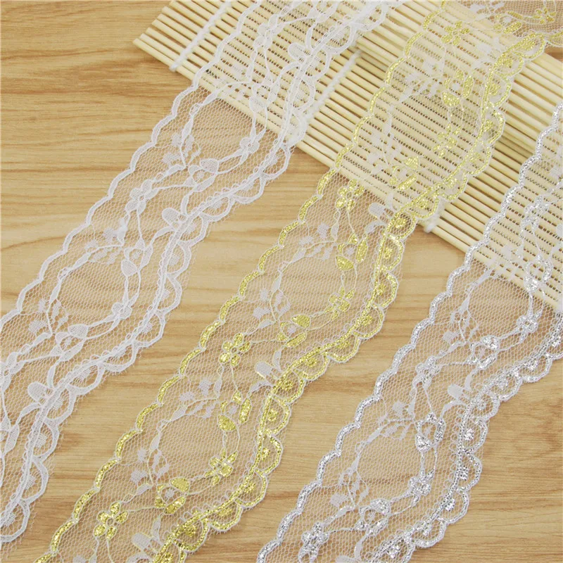 Poliestere Lace Trim Panno del Tessuto Da Cucire Accessori di Cerimonia Nuziale Della Decorazione Del Vestito Del Nastro Del Mestiere Forniture