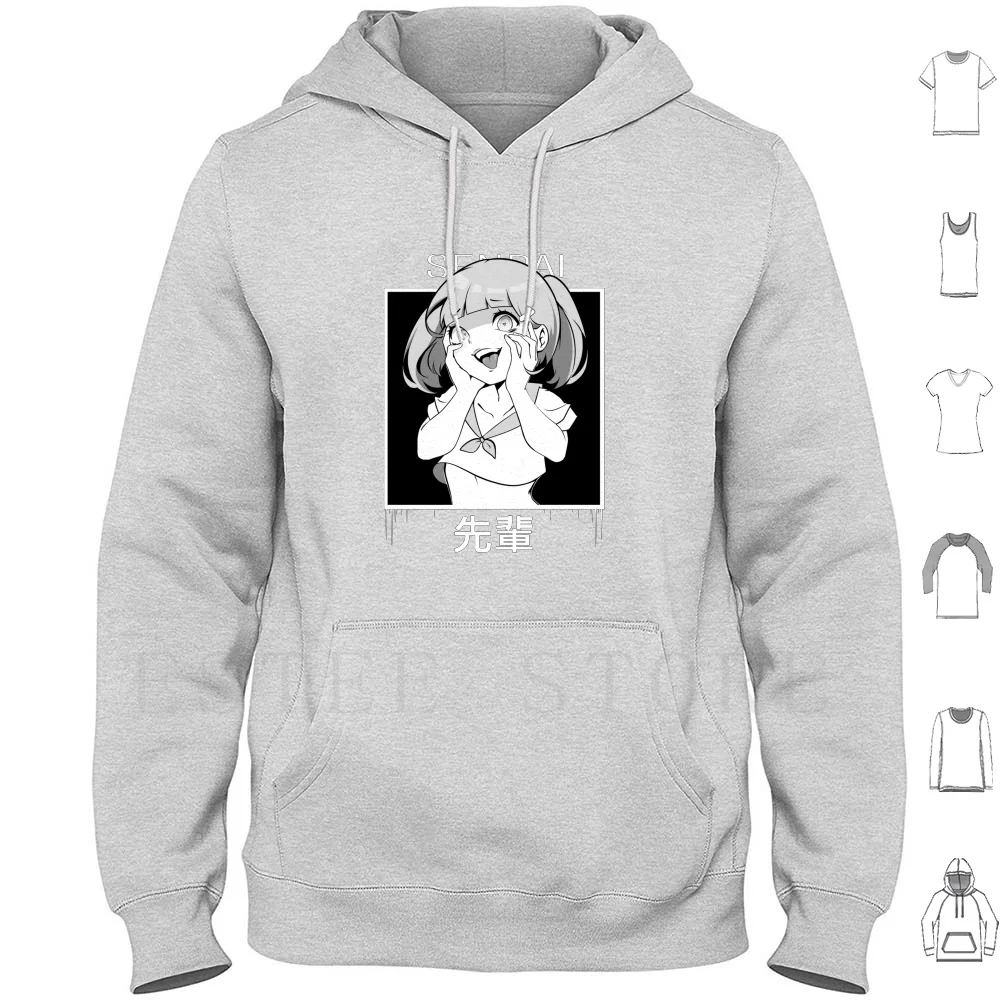 

Pure Yandere Hoodie Long Sleeve Anime Girls Yandere Cute Moe Kawaii