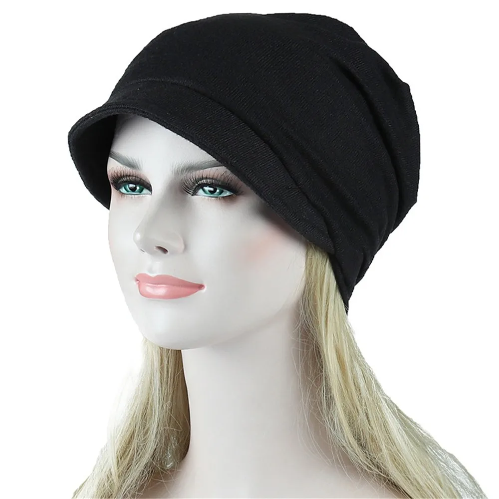 

New Fashion Hat Women Casual Plait India Hat Muslim Ruffle Cancer Chemo Hat Beanie Scarf Turban Head Wrap Cap