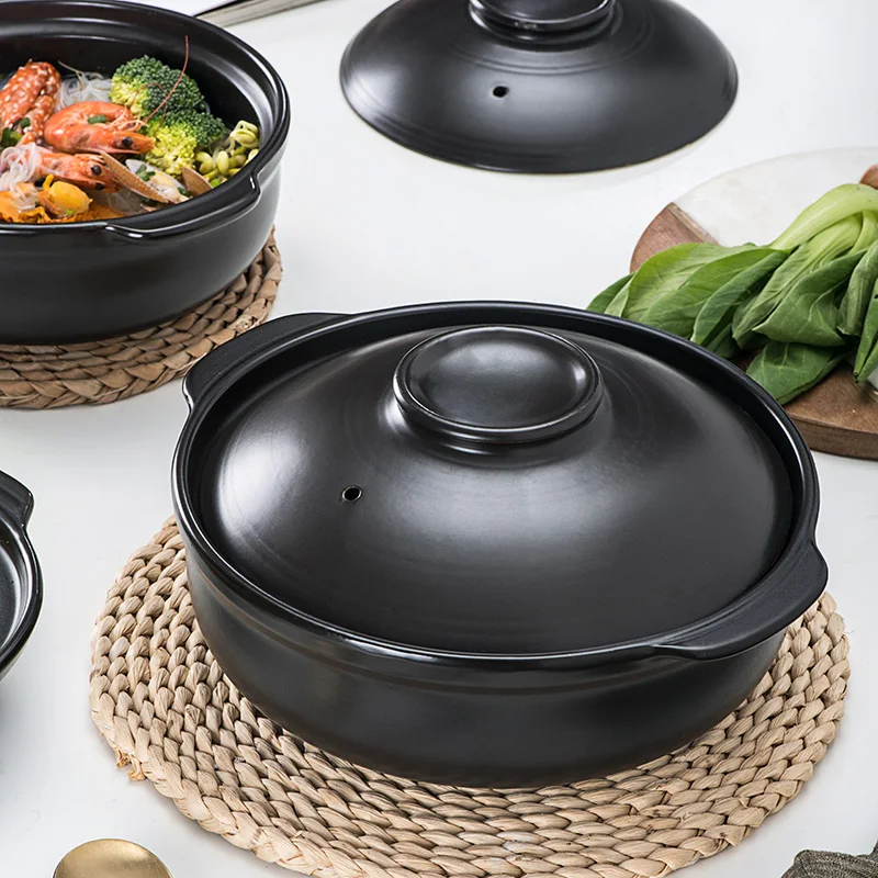 Korean style casserole pottery pot soup pot steamed rice braised chicken rice and heat resistant pot Claypot rice Gas Claypot