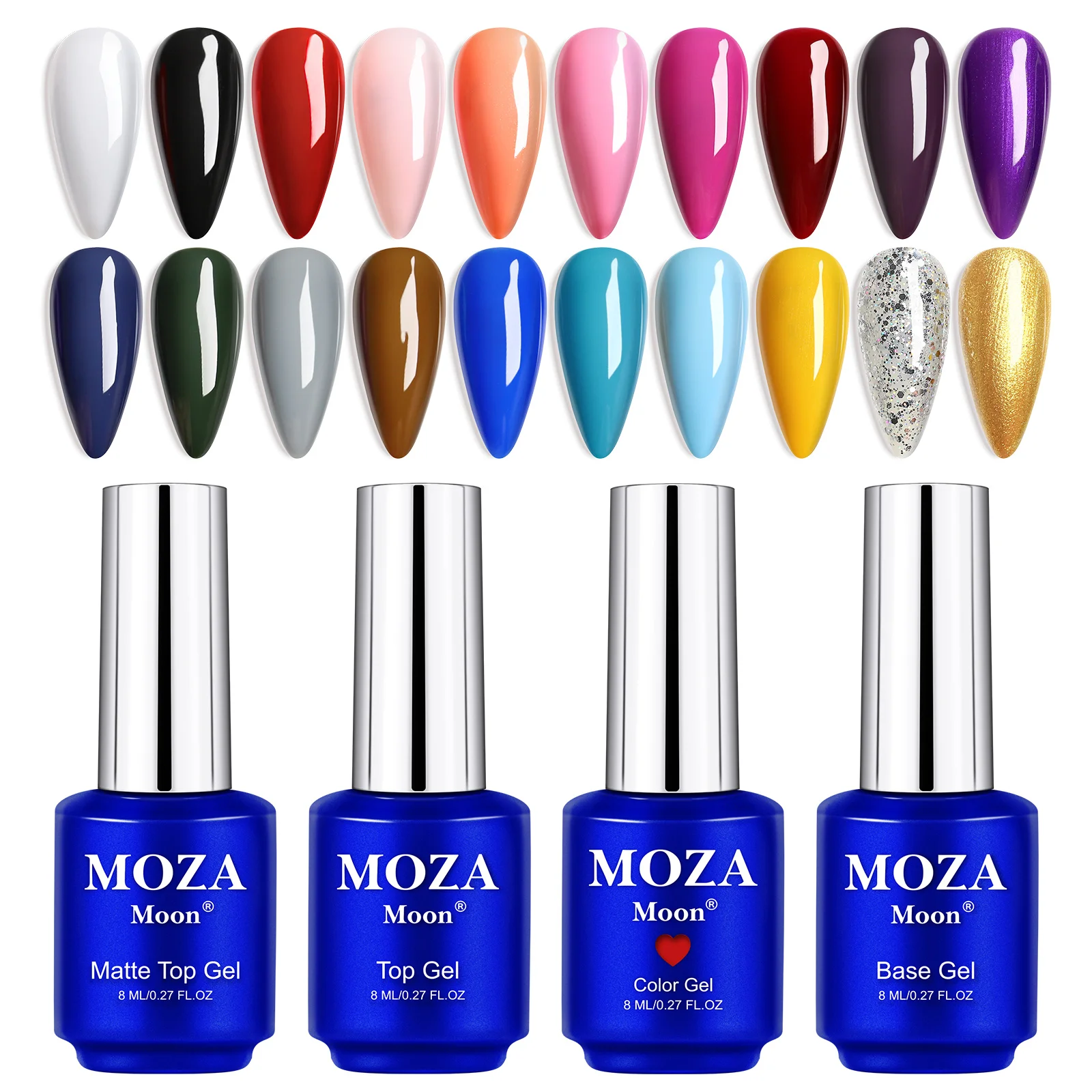 MOZA MOON 8ml/Bottle Pure Glitter Gel Polish Nail Art Ligt Spring Sumer Vanish UV LDE Nail Polish accessori per unghie Gellak