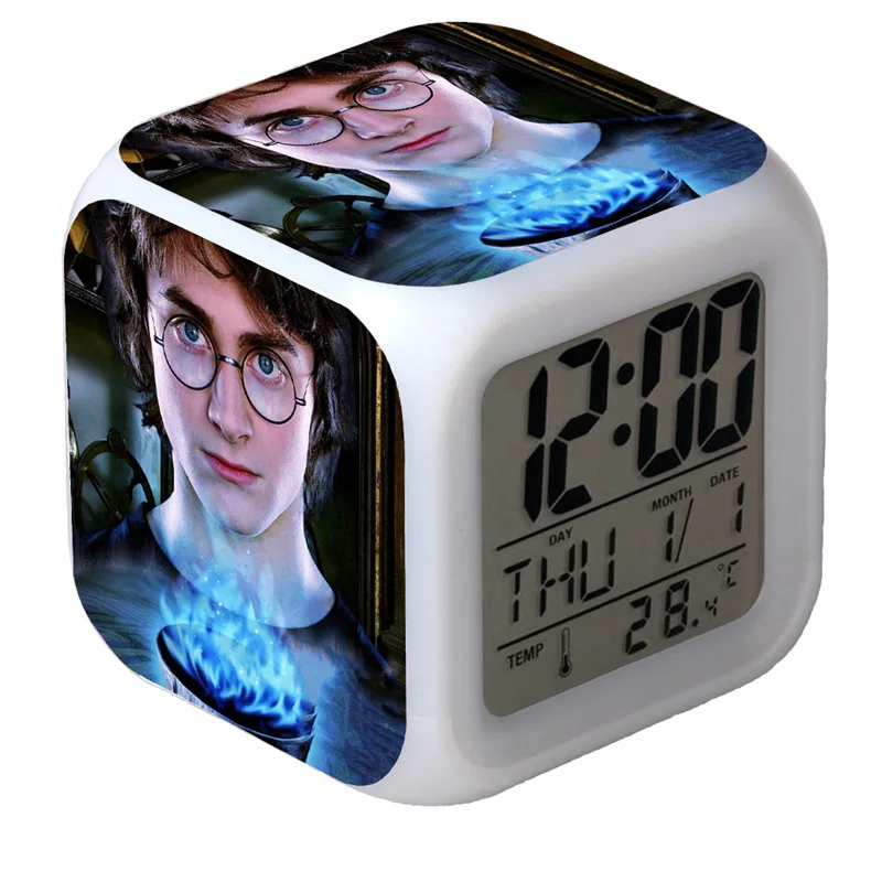 Nuovo LED Light Detail Clock ron hermione snape American Drama periferiche bambini Flash Gift Toy Desk Decoration Alarm Clock Toy