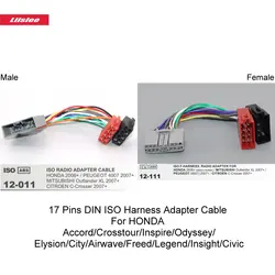 Car Radio Power Cable Adapter For HONDA Accord/Crosstour/Inspire/Odyssey/Elysion/City/Airwave/Freed/Legend/Insight/Civic