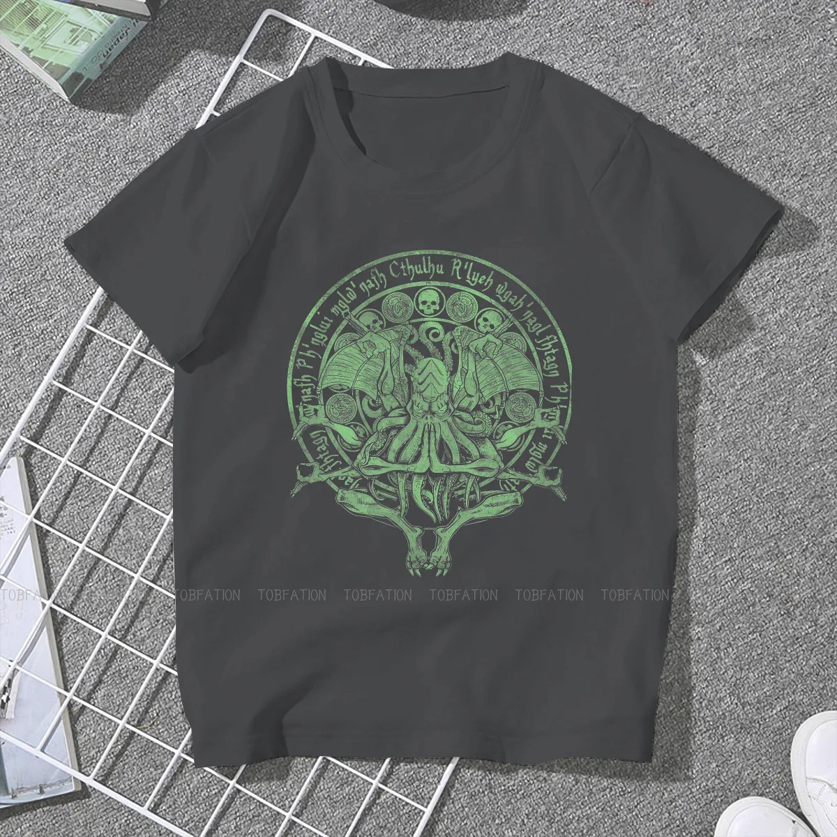 Cthulhu TShirt for Woman Girl The Idol Sick Green Soft Casual Sweatshirts T Shirt Novelty Trendy Loose 5XL