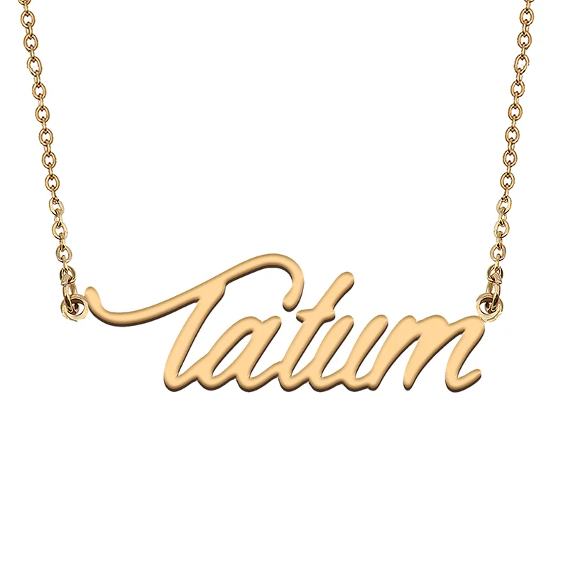 

Tatum Custom Name Necklace Customized Pendant Choker Personalized Jewelry Gift for Women Girls Friend Christmas Present