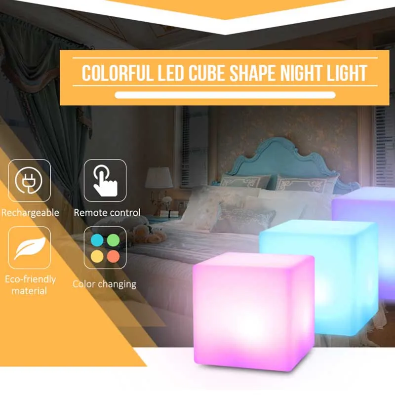 2021 Original Chair Cube Seat Led Light Waterproof Rechargeable LED Lights Remote Control Bar Home Garden Party Event Decor