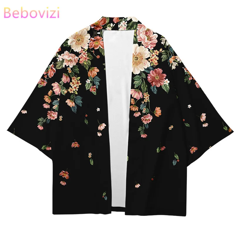 Japanese Streetwear Cardigan Women Men Harajuku Haori Kimono Cosplay Top Shirts Beach Yukata Tao Robe Plus Size XXXL 6XL 5XL 4XL