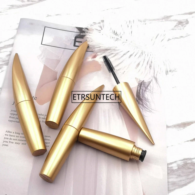 100pcs Golden Eyelash Brush Empty Tube 14ml Large Capacity Mascara Tube Eyelashes Empty Bottle F3722