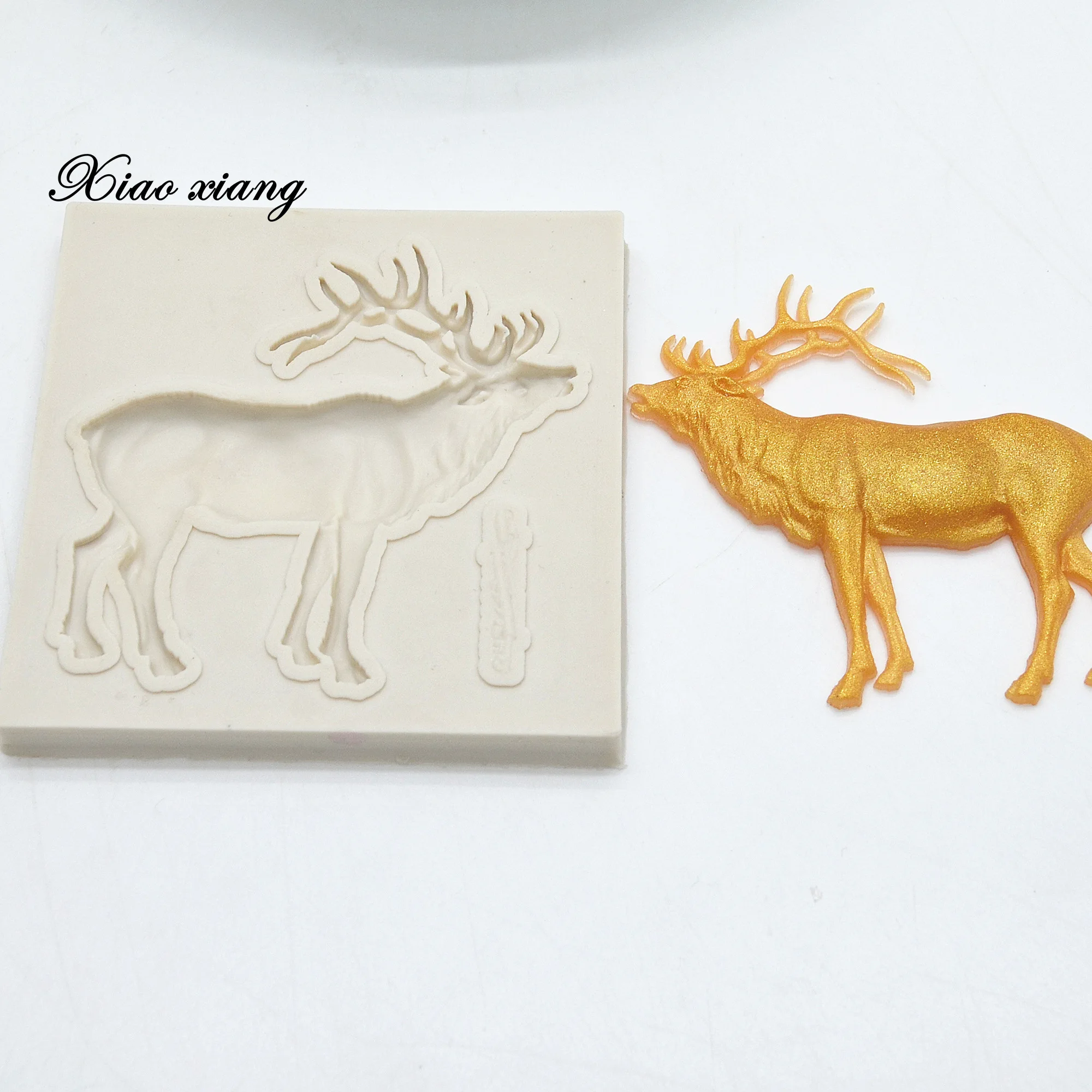 3D Christmas Deer Silicone Mold For Baking Fondant Chocolate Resin Sugarcraft Mould Pastry Cupcake Cake Decorating Kitchen Tools