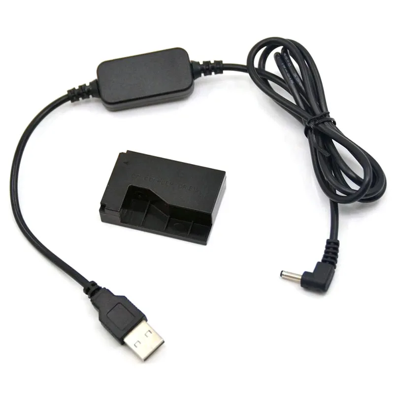Power Bank 5V USB Cable Adapter + DR-E15 DC Coupler LP-E12 Dummy Battery for Canon EOS-100D Kiss x7 EOS 100D Rebel SL1 SX70HS