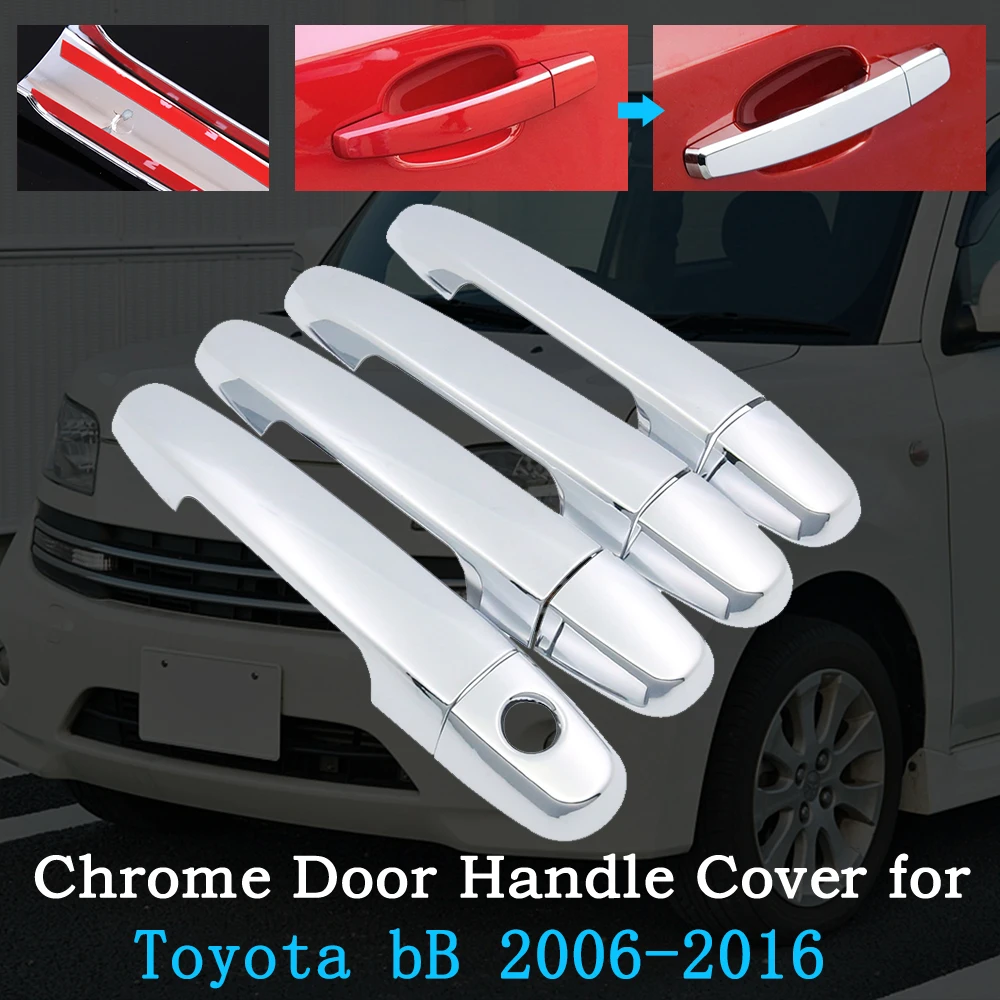 

Car Chrome Door Handle Cover Protector For Toyota bB QNC20 2006-2016 2007 2008 2009 2011 2012 2013 2014 Car Accessories Stickers