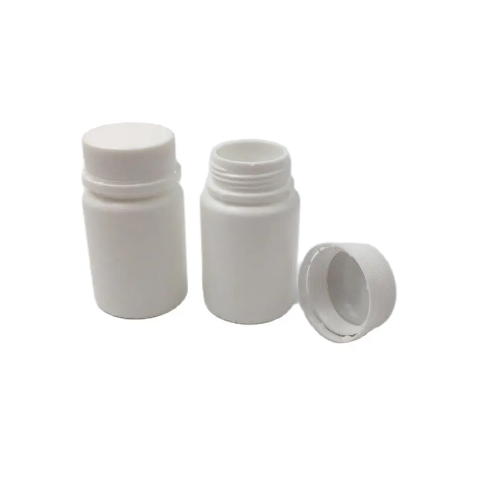 52pcs/lot 50cc HDPE Tamper proof Capsules Bottle Plastic White Bottle