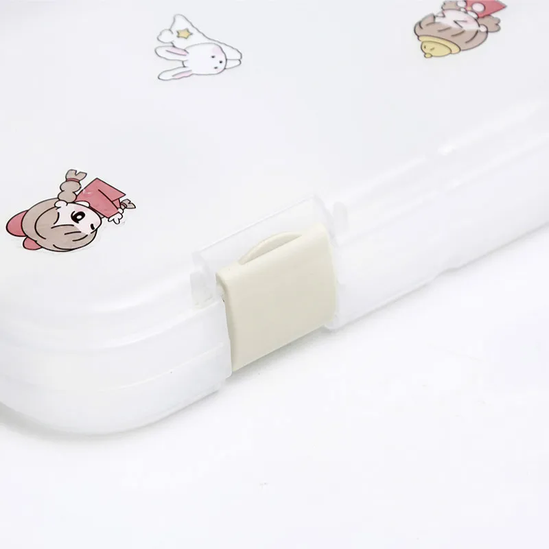 Ins wind transparent file bag kawaii simple girl heart large capacity portable storage box office accessories organizer desk