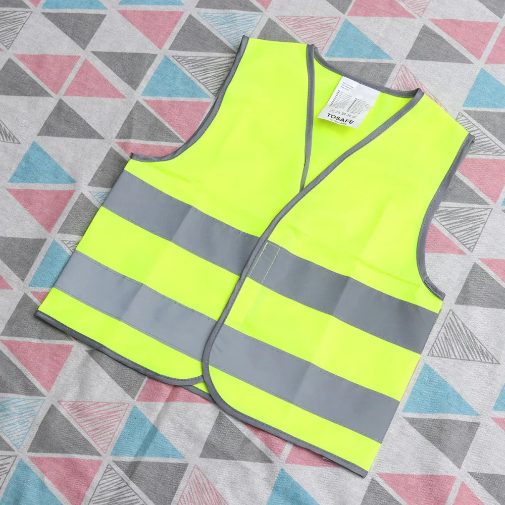 Kid Safety Vest Outdoor Night Reflective Waistcoat for Kid Child Boy Girl (Yellow Size)