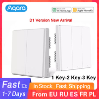 Aqara D1 Smart ZigBee Wireless Wall Switch Zero Line Fire Wire Switch With/NO Neutral Smart Home Light Control switch for Mijia