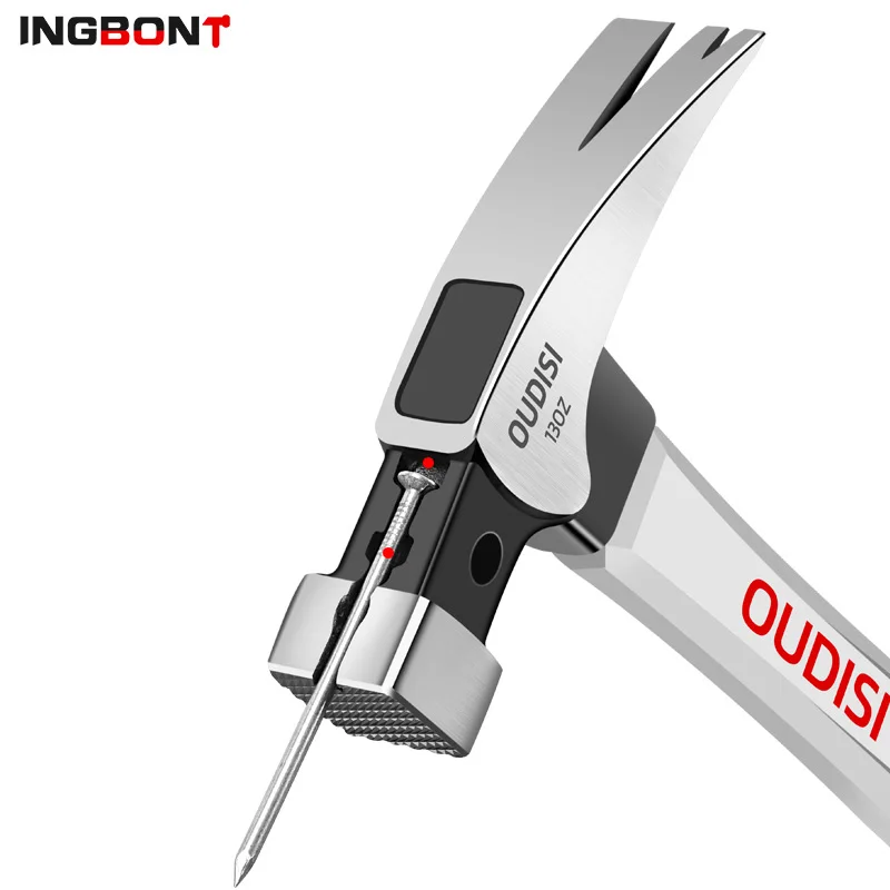 INGBONT الثقيلة مطرقة بمخلب 10 أوقية/13 أوقية مسمار مطرقة أداة الصلب النجارة ضرب أدوات المغناطيسي التلقائي مسمار شفط المطرقة