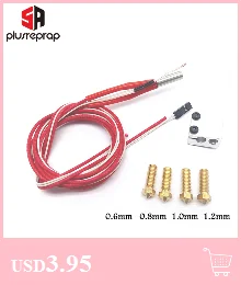 22 Stück/Set V6 Messingdüse für E3DV6 Anycubic I3 Mega S X Chiron Kobra Flybear HotEnd 0,4MM J-Head Extruder Druckerzubehör – Detail 4
