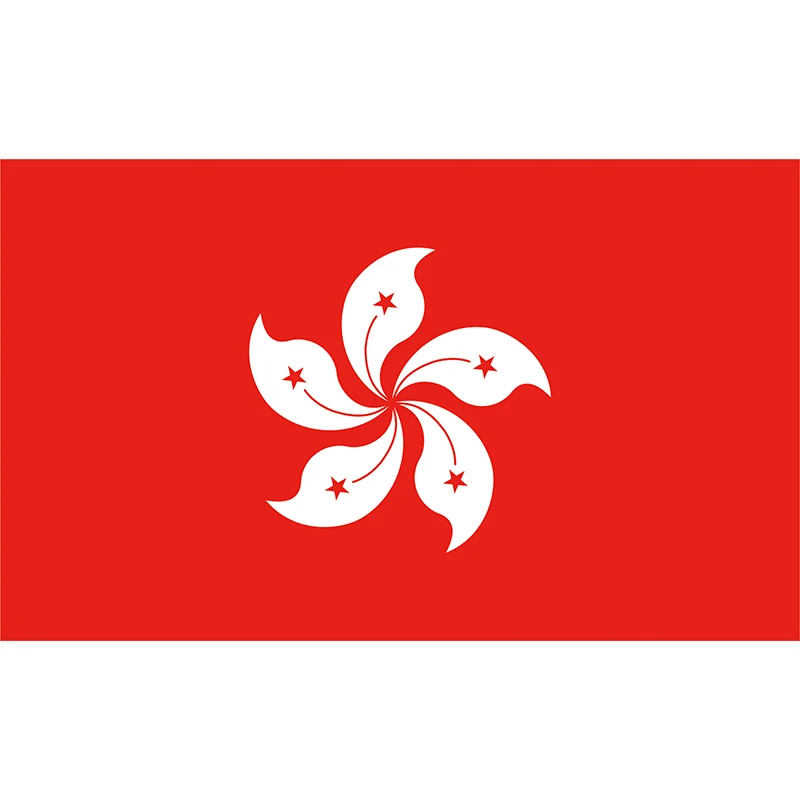 HONGKONG Flag and Banners 3X5FT 90*150cm/60*90cm/40*60cm/15*21cm 100D Polyester Brass Grommets Custom For Party Bar