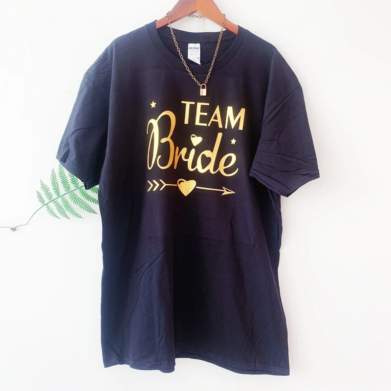 1pcs Team Bride Black I Do Crew T-shirts,  I Am the Bride Women Shirts, Hen Party T-shirts, Women Tees , Bride Squad