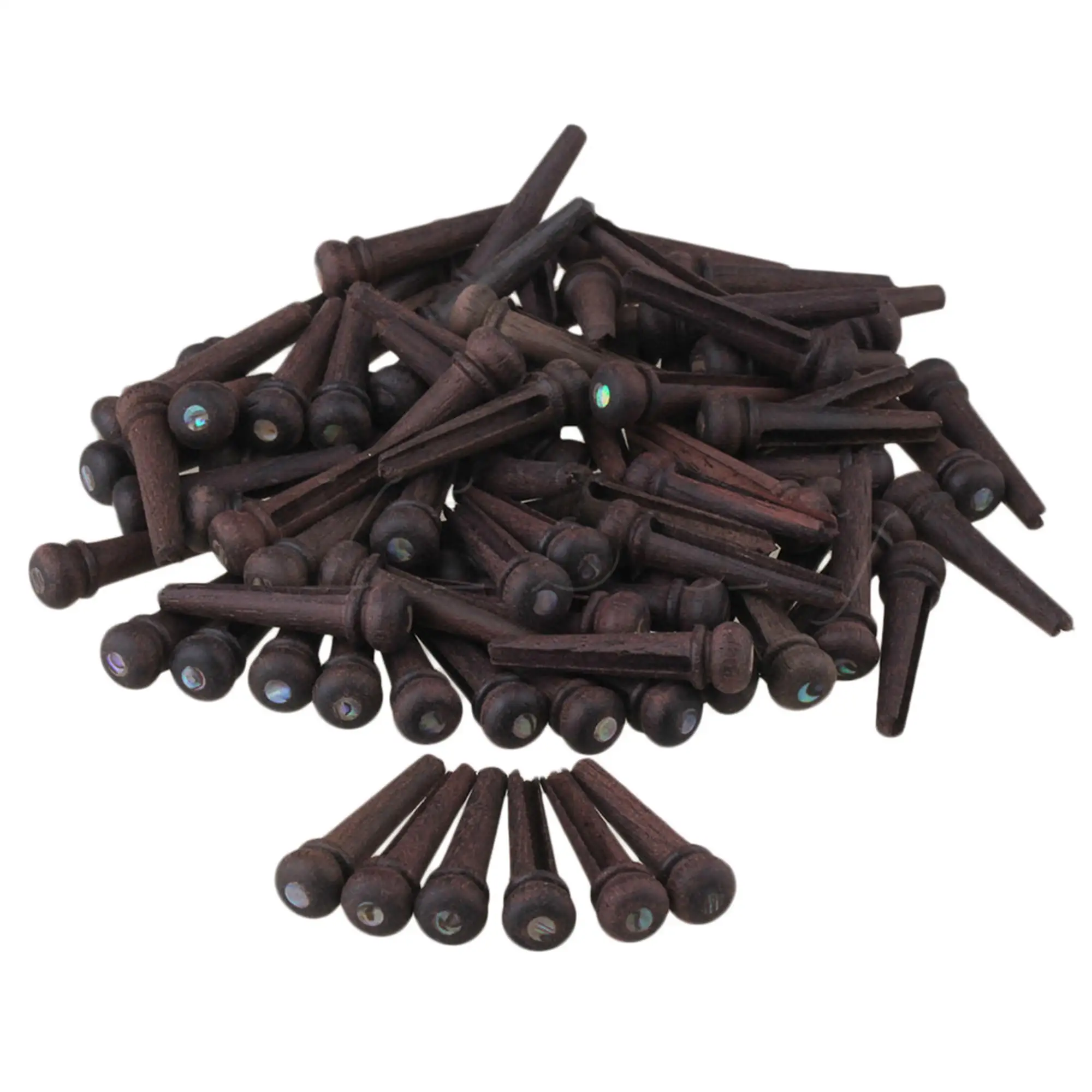 60PCS Rosewood Shell Dot Head Folk Acoustic Guitar Bridge End Pin H16