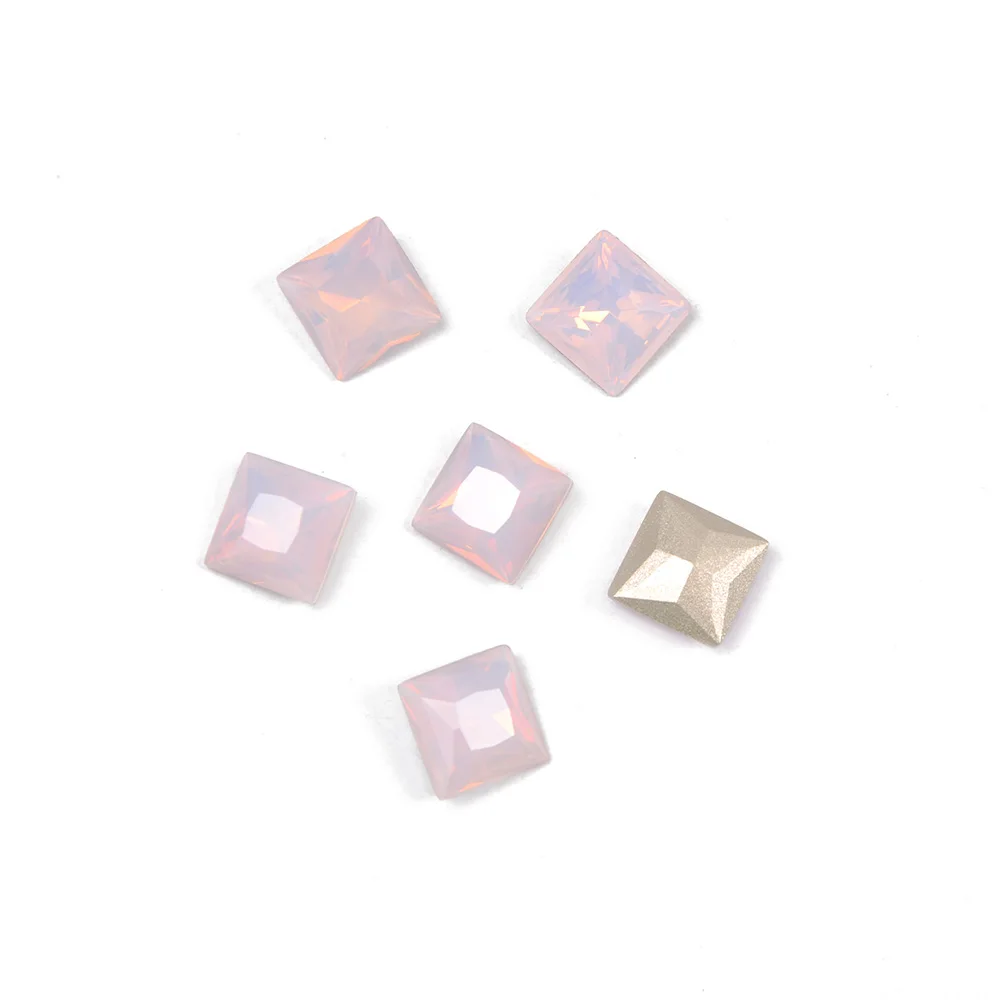 CTPA3bl 4447 High Quality Strass Rose Water Opal Color Princess Square Shape Fancy Rhinestones Pouplar Stone For Nail Art Gems