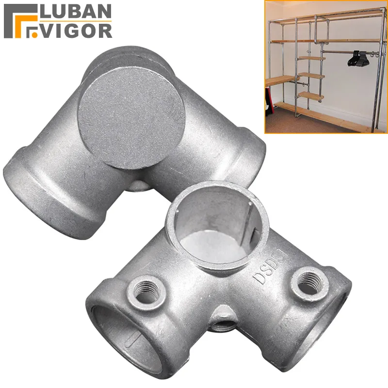 Aluminum alloy pipe connector,for 25mm diameter tube,Insert steel pipe elbow,no rust,DIY hanger fastener,Industrial artwork