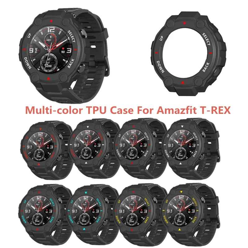 PC กรณีสำหรับ Huami Amazfit T-REX A1918 Smartwatch Protector ฝาครอบ Scale ป้องกันขอบกันกระแทกกรณีอุปกรณ์เสริม