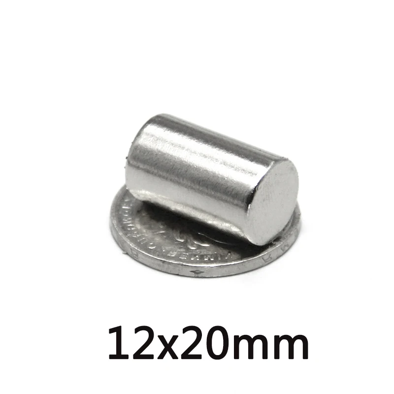 

10/20/30PCS 12x20mm Super Powerful Strong Magnetic Magnets Permanent Neodymium Magnets 12x20mm Small Round Magnet 12*20mm