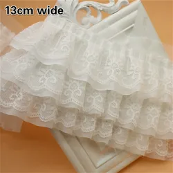 High-quality Multi-layer Pleated Chiffon Widened Lace Fabric DIY Children's Dolls Pettiskirt Women's Wedding Gown Skirt Material