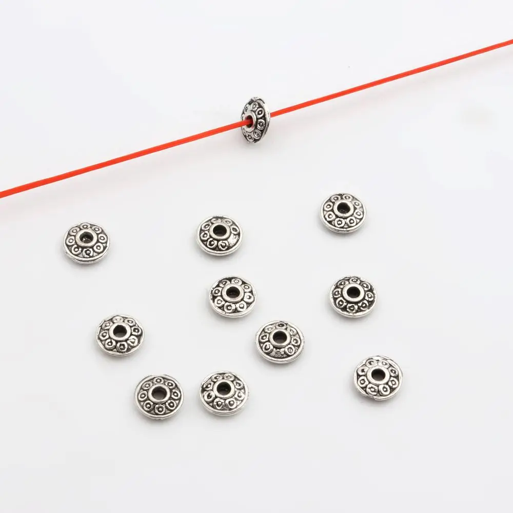 50 Stück, 32 verschiedene Arten, gemischte Metall-Abstandshalter-Perlen mit unterschiedlichen Lochgrößen für die Herstellung von Schmuck, Armbändern, Halsketten und Ohrringen – Großhandel. – Detail 35