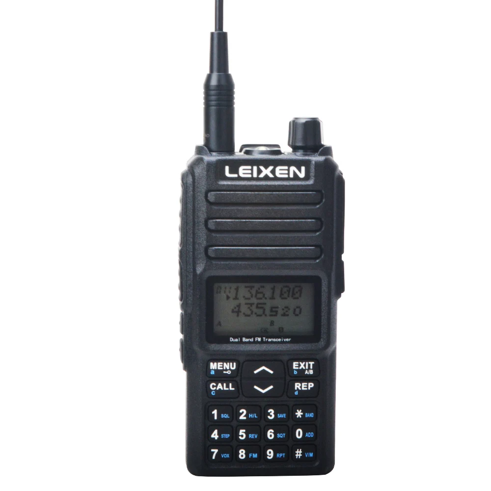 Real 10-20km Walkie Talkie LEIXEN UV-25D UHF VHF Dual Band Dual PTT Dual Reception 20W High Power FM VOX Radio with Torch