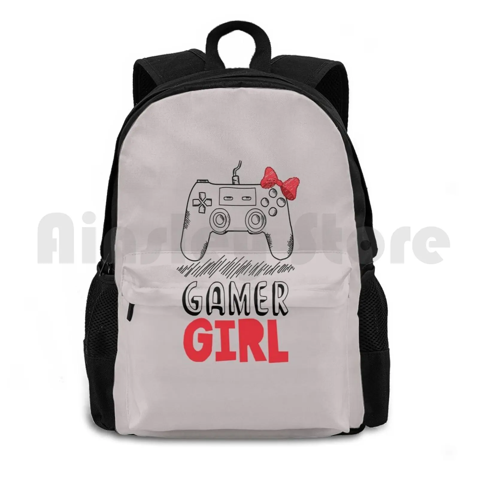 Gamer Girl Art For Kids Cute Controller Graphic Design-Gaming T-Shirt-Gift For Her-Gamer Girl Outdoor Hiking Backpack Riding