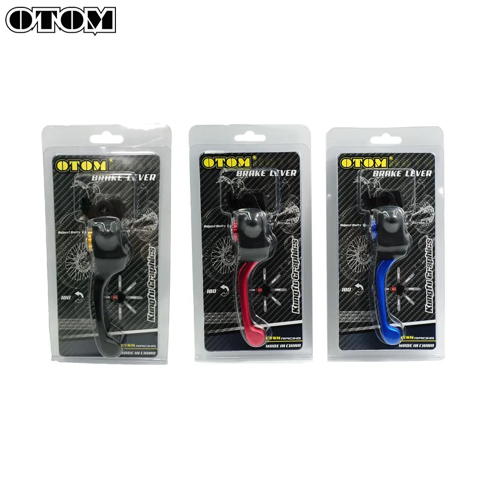 OTOM Motorcycle Brake Handle CNC Motocross Adjustable Folding Extendable Nissin Brake Levers For HONDA Motorbike Modification