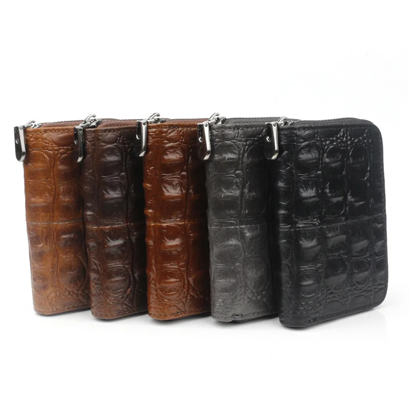 Limited edition Fashion Crazy Horse Oil Cowhide Leather Organ Card Holder Plus RFID Antimagnetic Card Holder  New