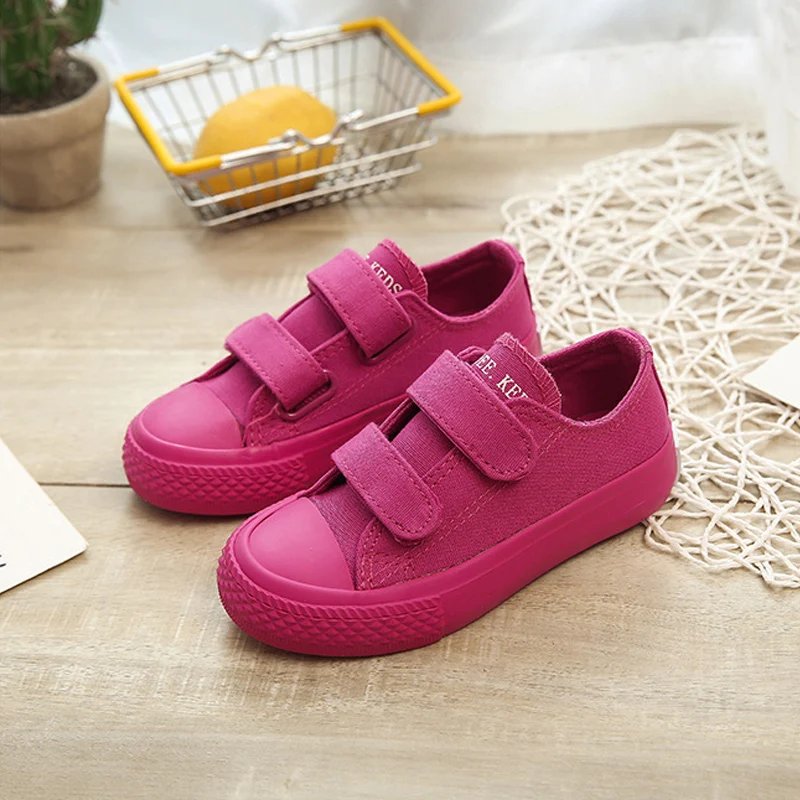 2024 New Autumn Kids Canvas Shoes Breathable Boys Girls Fashion Sneakers Children Candy Color Sport Shoes Chaussure Enfant