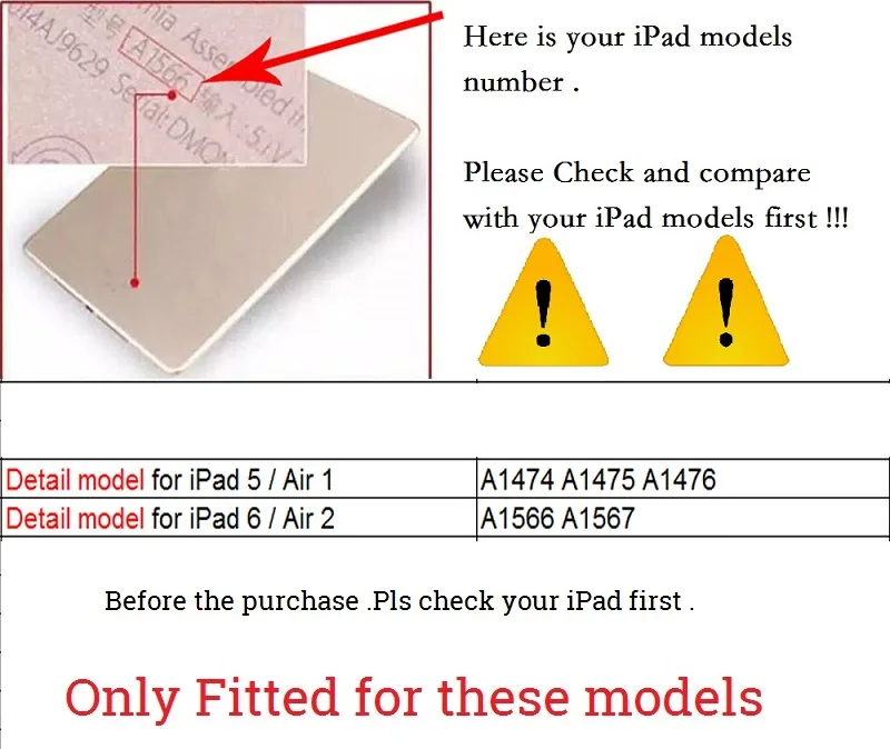Slim Folding Coque For iPad Air 1 Air 2 Cover Smart Auto Sleep A1474 A1566 Soft Flip TPU Funda for iPad Air 1 2 Smart TPU Cover
