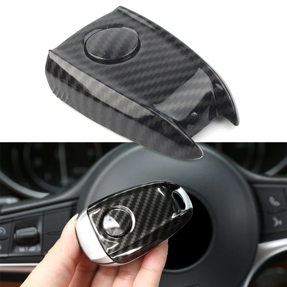 

For Alfa Romeo Stelvio Giulia 2017 2018 2019 2020 Carbon Fiber ABS Car Key Case Keyless Remote FOB Shell Key Protector Cover