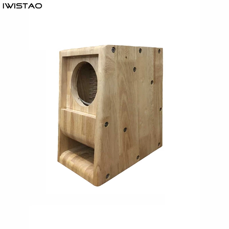 IWISTAO HIFI Speaker Empty Cabinet 5 Inches 1 Pair Finished Labyrinth Structure with Solid Wood for Full Range Speakers Unit DIY