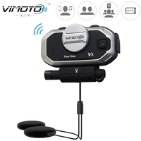 Vimoto V8 English Version Easy Rider Helmet BT Headset Motorcycle Stereo Headphones for Mobile Phone GPS 2 Way Radio