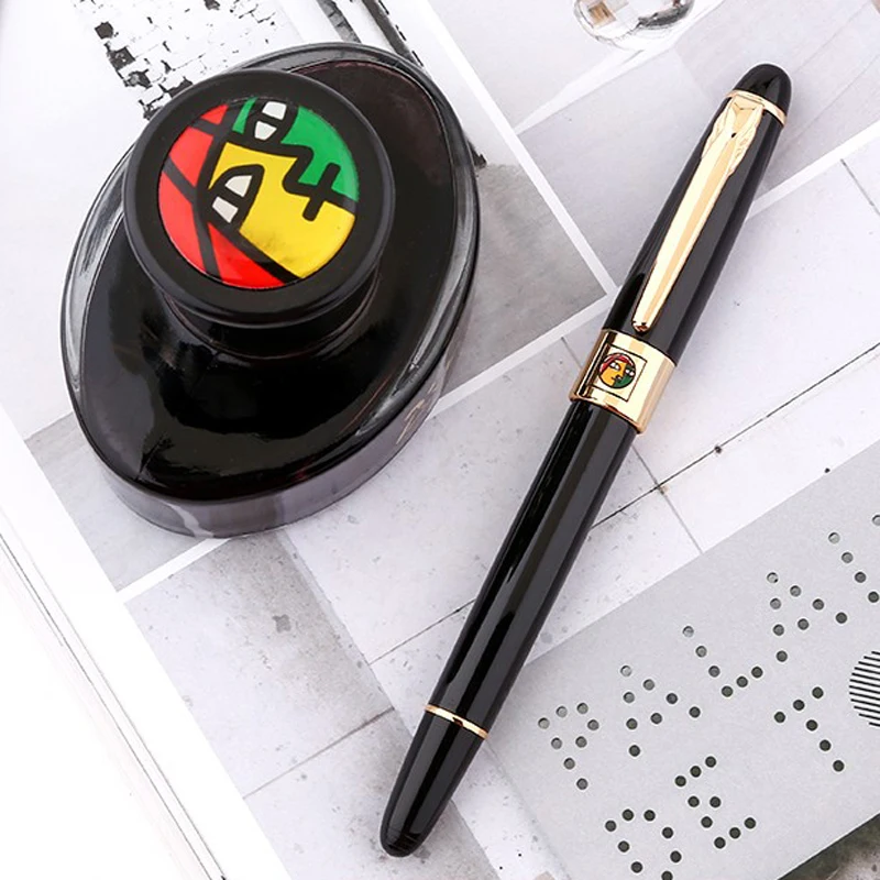 

Picasso 89 14K Gold Nib Metal Fountain Pen Fine Nib Black Collection Business Gift Pen With Gift Box For Office & Home