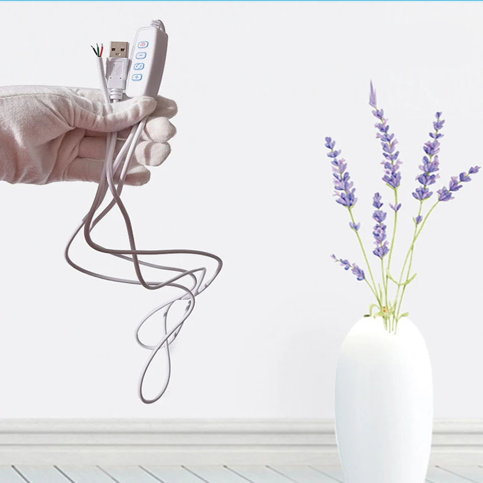 USB DC5V LED Dimmer Port Power Supply Line Dimming Color matching Extension Cable With ON OFF Switch Adapter For LED Light Bulb