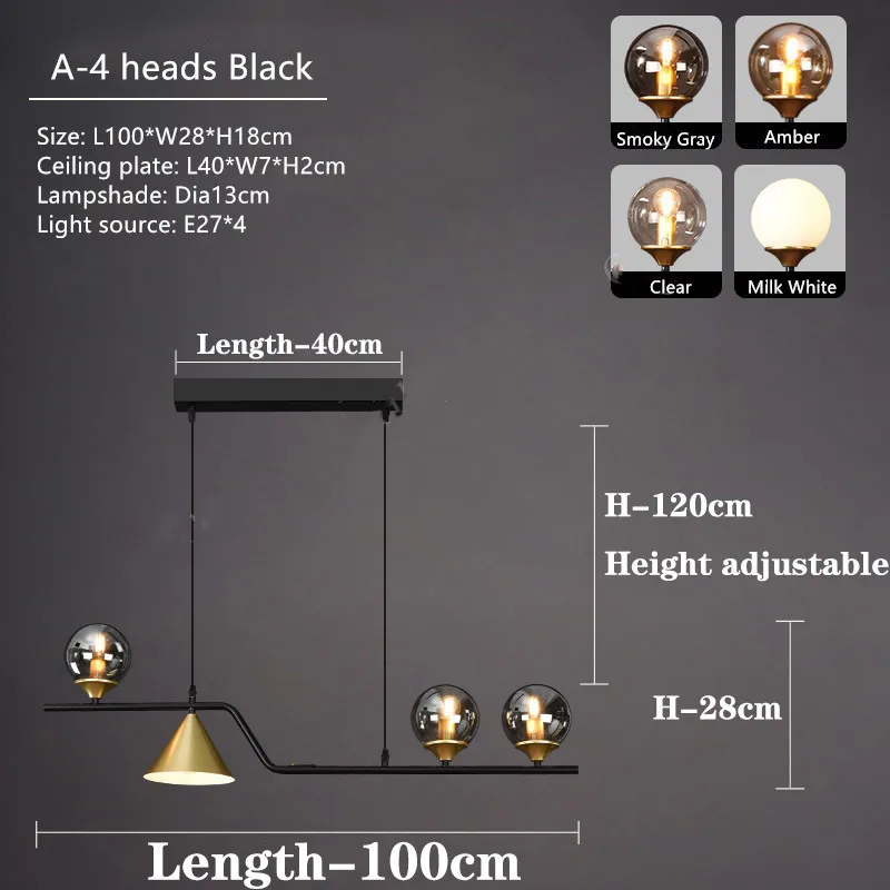 Rustieke kroonluchter in Scandinavische stijl, zwarte ijzeren glazen bubbelkroonluchter voor woonkamer, eetkamer, binnendecoratie, rustieke verlichting