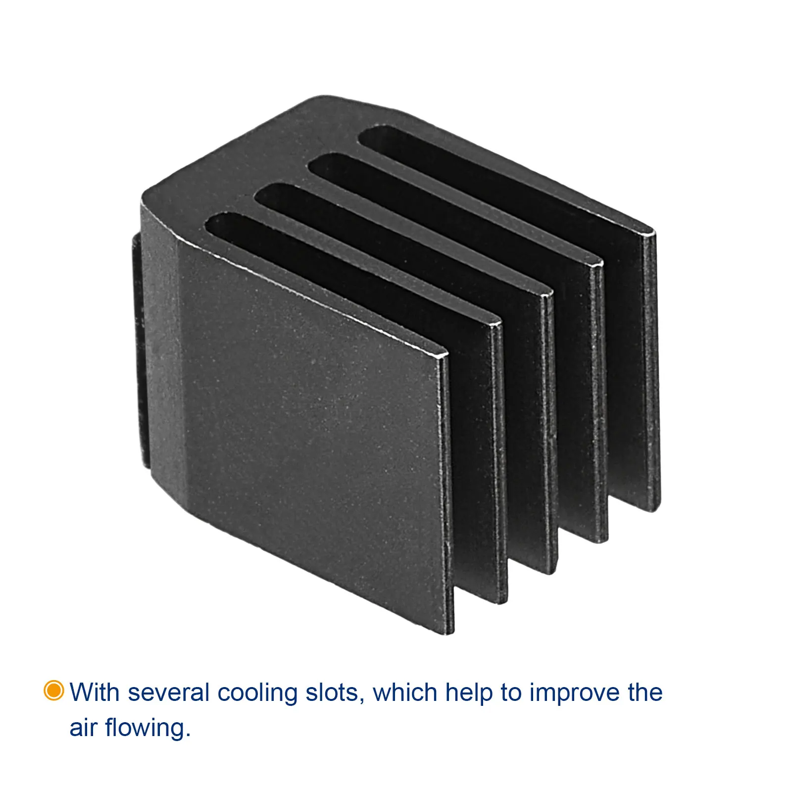 Uxcell Elektronischer Kühlermodul-Kühler, Aluminium-Kühlkörper, 9 x 9 x 12 mm, für CPU mit selbstklebendem Pad, Schwarz, 20 Stück