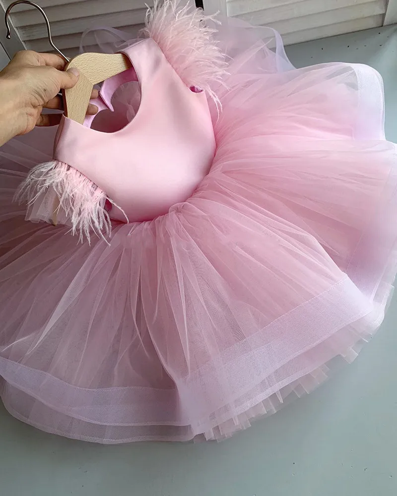 Roze Baby Meisje Jurken Princess Gown Zomer Baby Verjaardag Jurk Christmas Party Jurk Meisje Kleding