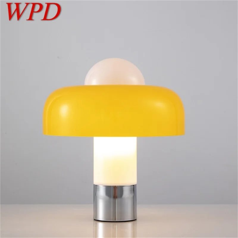 

WPD Modern Nordic Table Lamp LED Yellow Mushroom Desk Lighting for Home Bedroom Decoration