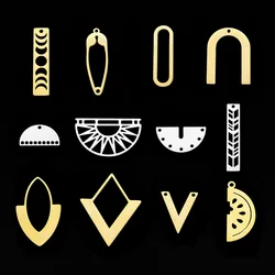 10pcs/lot 316 Stainless Steel Semicircle Bar Charm Pendant for Necklaces Wholesale Round Geometric Charms for DIY Jewelry Make